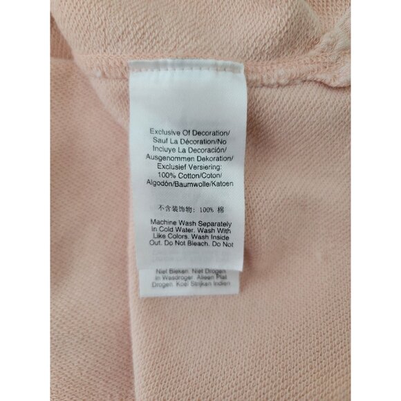 DKNY Sport Pink Hooded Short Sleeve Raw Hem Sweater Dress w/ Kangaroo Pocket Med - Picture 5 of 6